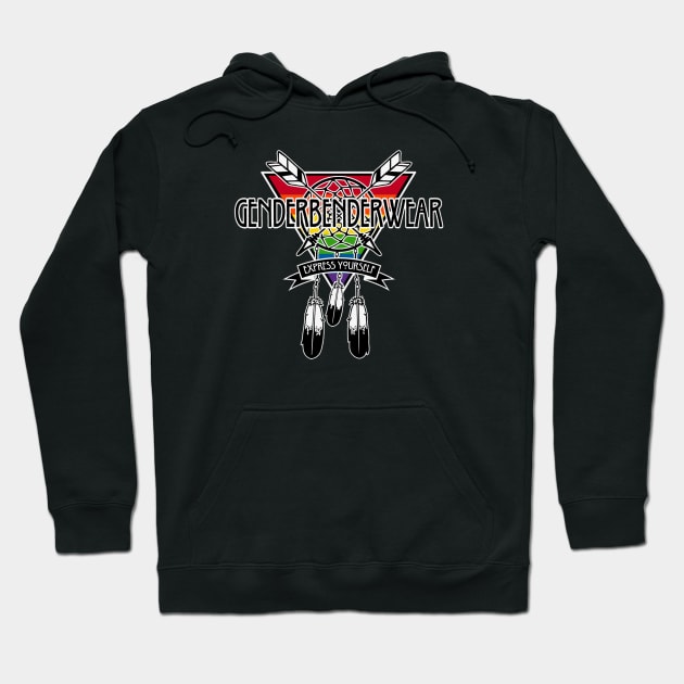 GenderBenderWear Dreamcatcher Logo (Black) - "Express Yourself" Hoodie by GenderBenderWear